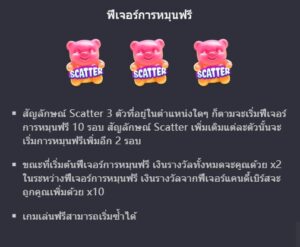 ฟีเจอร์พิเศษของเกมสล็อต PG Candy Burst